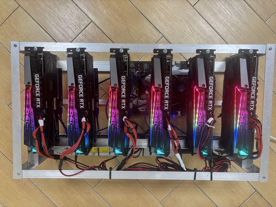 Майнинг ферма на картах INNO3D RTX3080 ICHILL