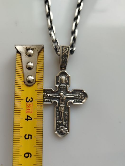 Срібний хрестик кулон ладанка серебряная срібло серебро крестик  925