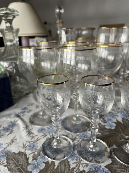 Servico de copos de cristal