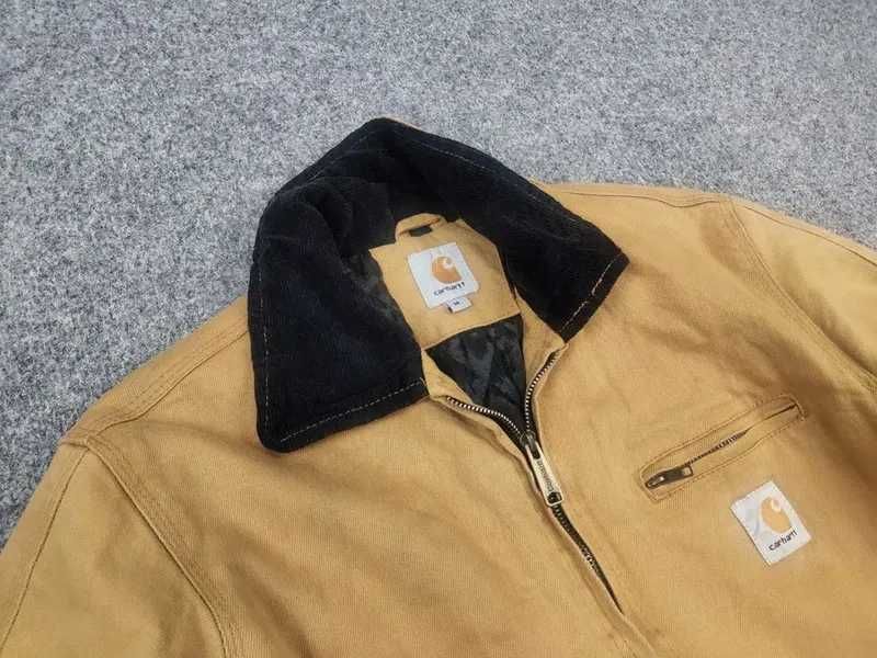 Вінтажна куртка Carhartt j001 detroit харік бежева з кишенями вітровка бомбер мілітарі тактична тепла