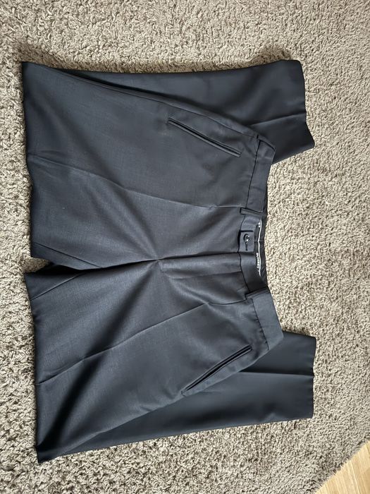 Garnitur męski komplet marynarka spodnie 100% wełna cotton