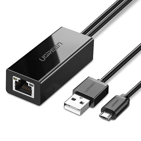 Ugreen zewnętrzna karta sieciowa micro USB 100Mbps do Chromecast 1m cz