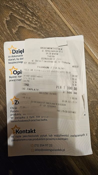 Fotelik samochodowy Klippan KISS 2 Plus 0-18 kg