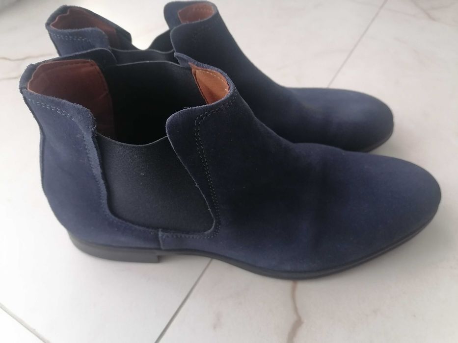 Sztyblety rozm 42 granatowy nabuk unisex