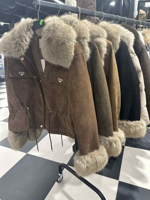 Kurtka Zamszowa z futerkiem