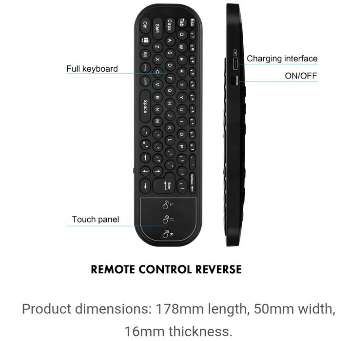 Pilot zdalnego sterowania G60S Pro BT 2.4G klawiatura touch led
