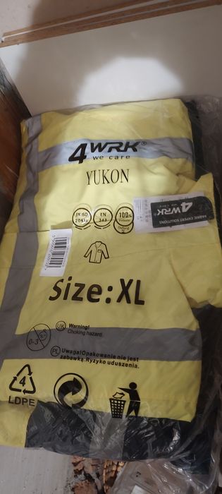 Kurtka Zimowa Robocza BHP, Odblaskowa XL - Nowa