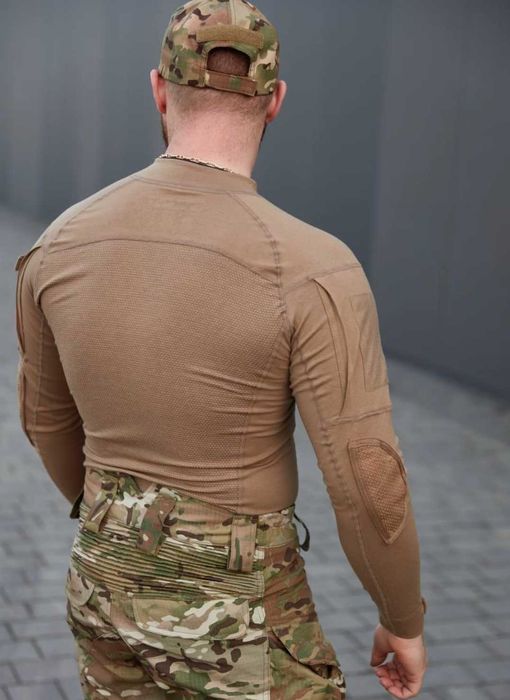 Тактичний убакс з довгим рукавом армійський убакс койот бойова сорочка