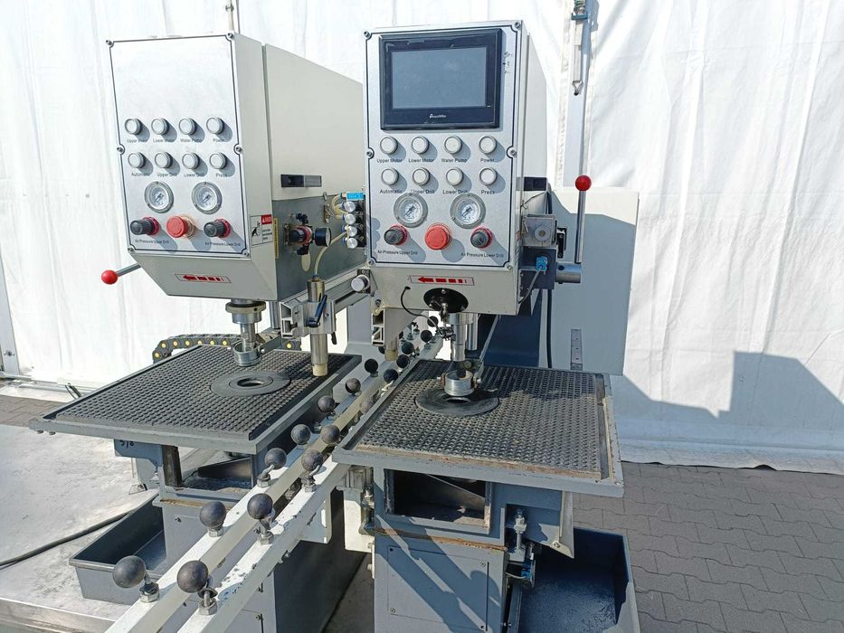 Wiertarka do szkła z dowiercaniem 4 wrzeciona rozsuwane głowice