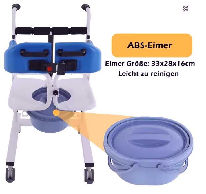 Cadeira de rodas de transferência, altura ajustável, para doentes NOVA