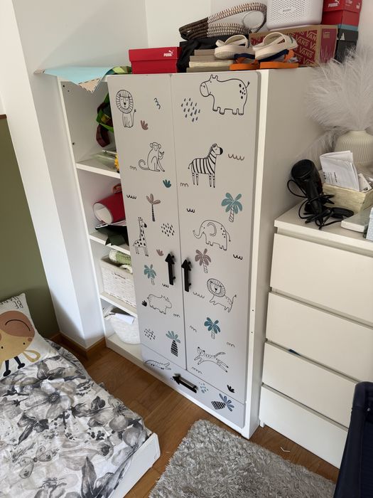 Roupeiro de criança de cama alta SMÅSTAD Ikea