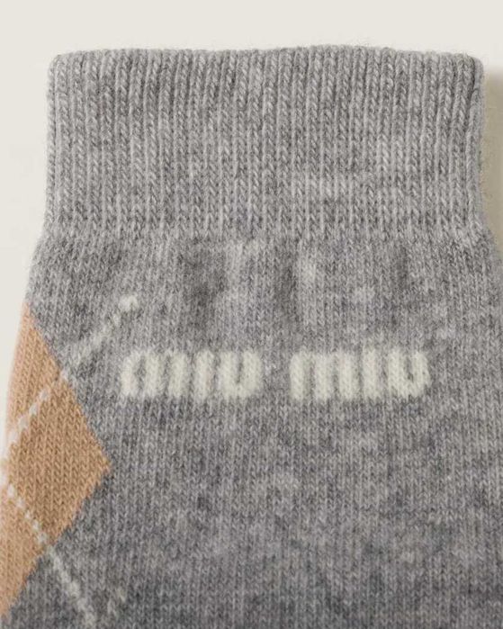 Шкарпетки Miu Miu Wool And Cashmere Socks Slate Gray