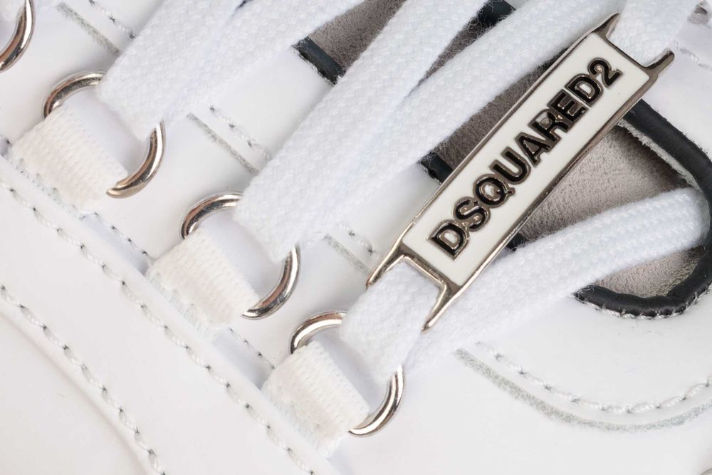 DSQUARED2 luksusowe włoskie sneakersy buty BIANCO