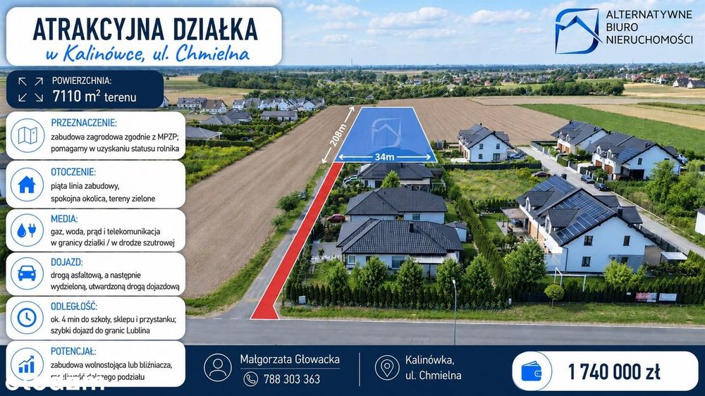 Działka 7110 m²|Kalinówka|Potencjał inwestycyjny