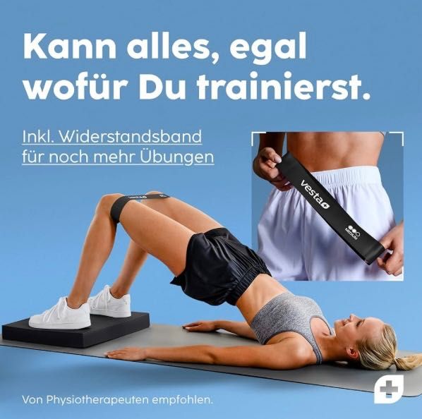 Mata + taśma + aplikacja do ćwiczeń. Balance pad