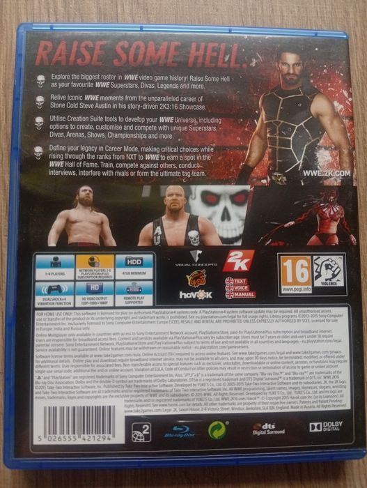 W2K16 PS4 PS5   W 2K 16 PS4 PS5  W2K 16 PS4 PS5 WWE2K 16 PS4 PS5