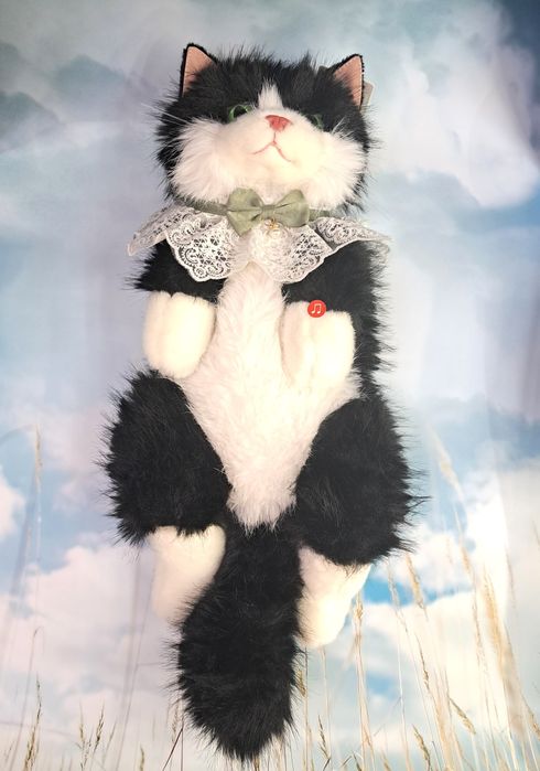 Іграшка рюкзак пухнастий кіт музичний