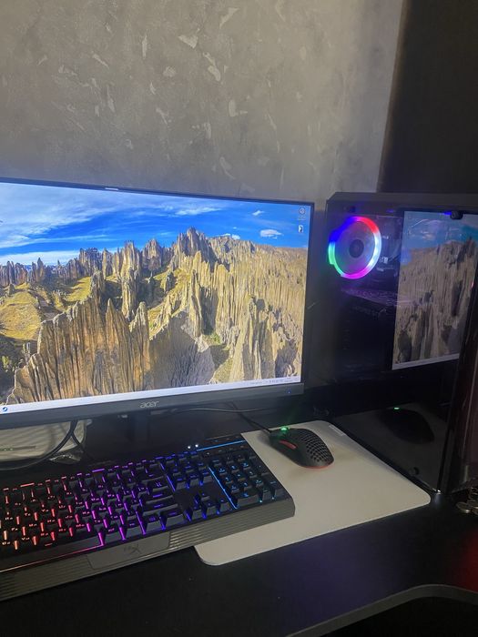Ігровий ПК з ігровим монітором + миша + клавіатура+коврик