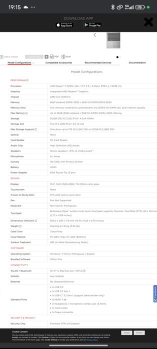 Portátil novo Lenovo