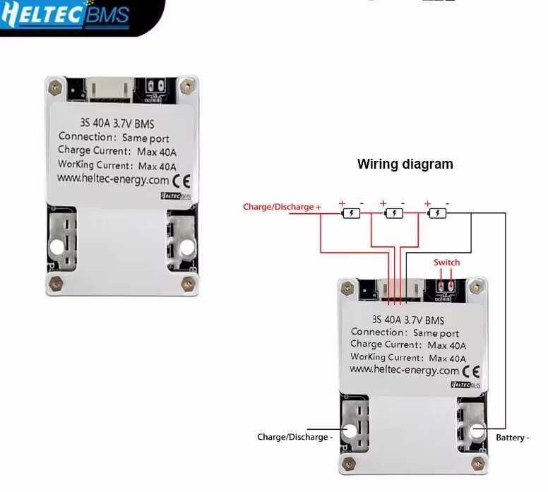 4S BMS 40A LifePo4 Heltec Power