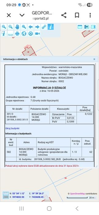 Działka budowlana Bogaczewo