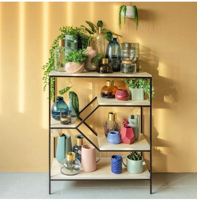 Estante de apoio ou de decor em madeira mangueira - peça única