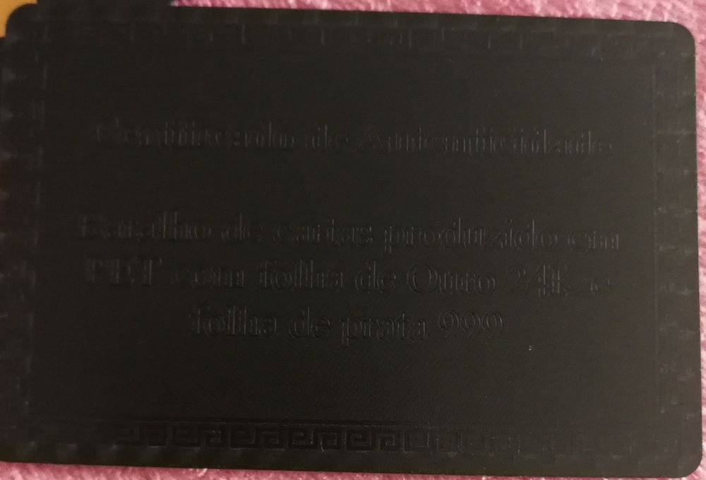 Vendo Baralho de cartas do Sporting banhado a ouro e prata