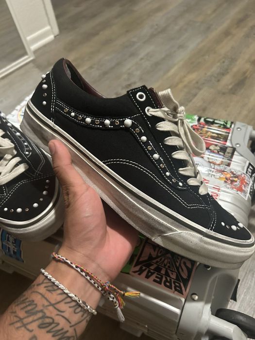 Vans x Satoshi Nakamoto pearlized black shoes