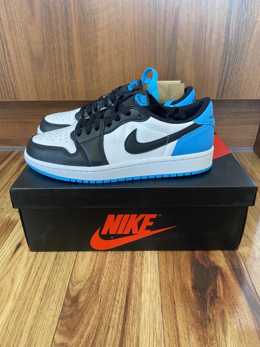 Jordan 1 Low Black Dark Powder Blue 39