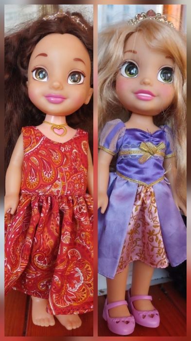 Куклы Аниматор Disney, Бель, Рапунцель, фірмові ляльки, співають