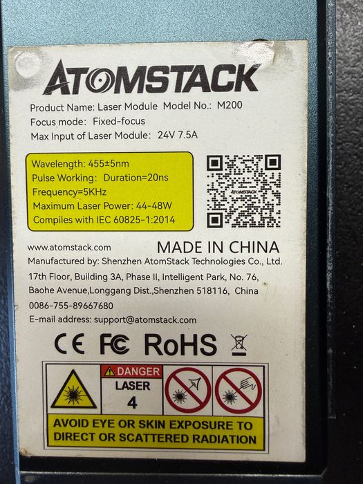 laser diodowy ATOMSTACK A40 PRO + stół 850mmx800mm