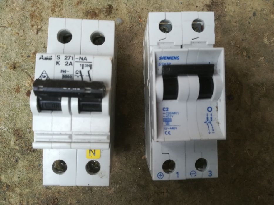 Wyłącznik ES 2 biegunowy 2A SIEMENS 5SX52 C2/ABB S271 K2A
