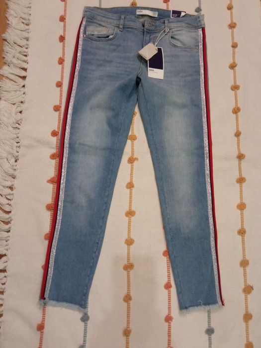 Jeansy skinny lampas Zara r.38 M nowe metki