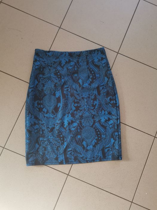 Obcisła spódnica ołówkowa wysoki stan elegancka midi 34 XS małe 36