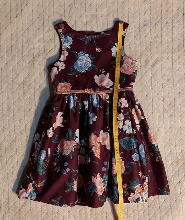 Sukienka wizytowa Little Stitches Primark 7-8lat(128cm) Kwiaty