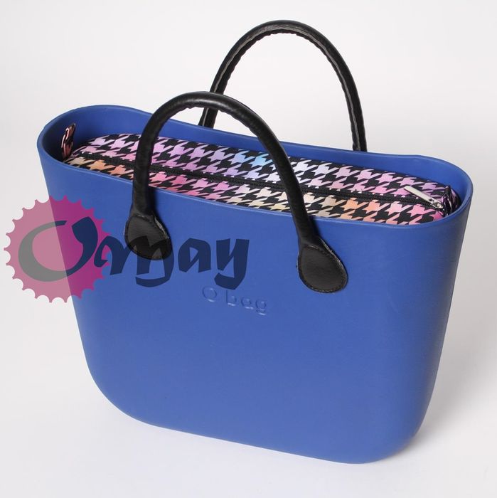 organizer OBAG STANDARD pepitka tęczowa 2 kieszenie wkład OMAY.PL