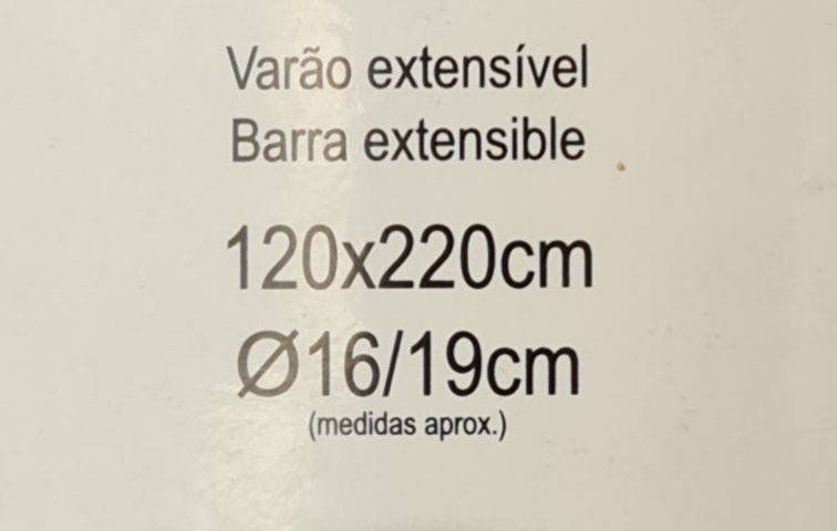 Varão para cortinados (novo, embalado)