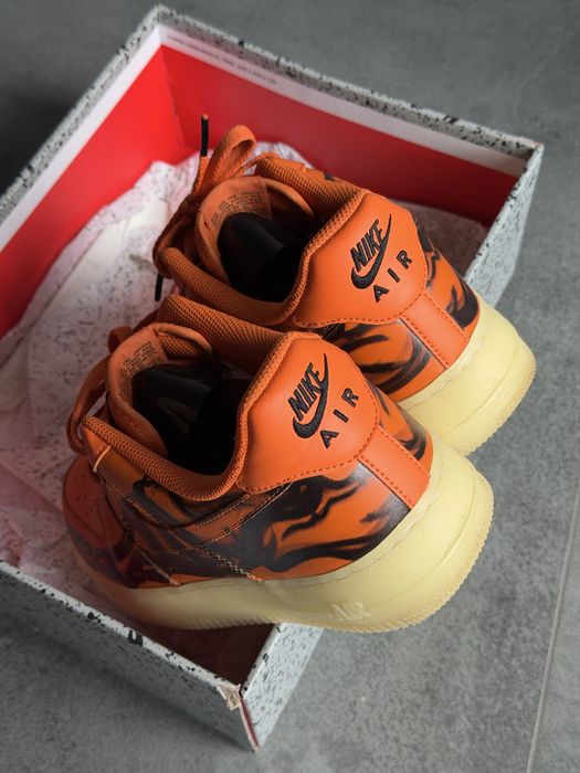 Nike air force 1 low skeleton orange