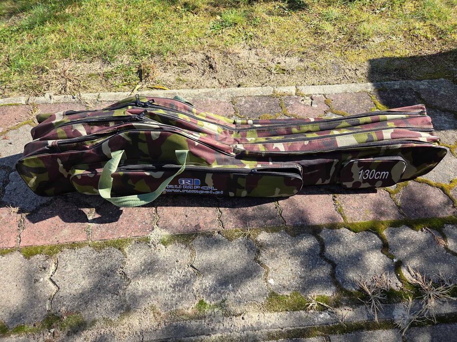 Pokrowiec na wędki 3-komorowy RUMPOL 130cm torba wędkarska