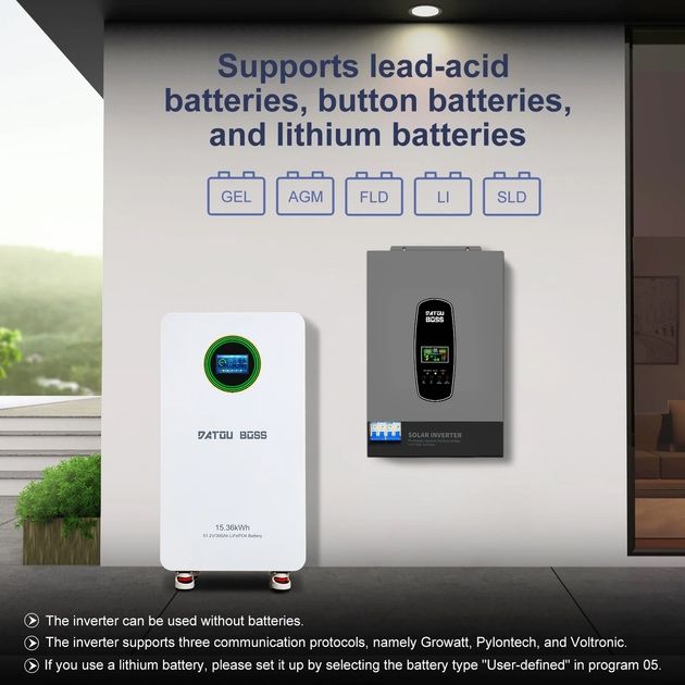 Гібридний інвертор DatouBoss DT4862L 48v 6.2kW 6200W