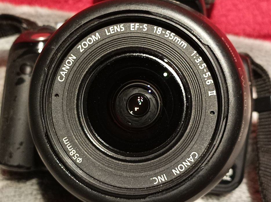 Rezerwacja! Aparat cyfrowy Canon Eos 450D,obiektyw Canon 18-55,lampa.