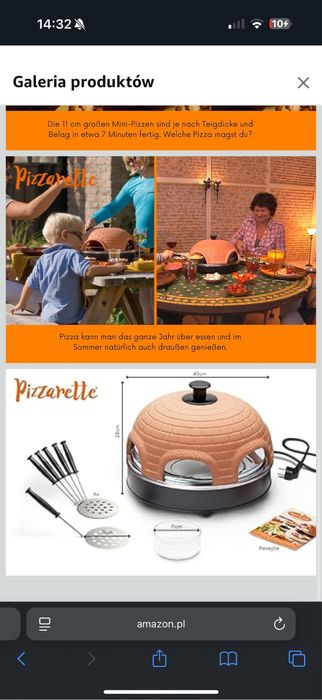 Piec do mini pizzy. Emeria.