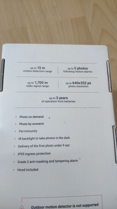 Alarme ajax sensor exterior c/foto Verificação/troco por Ajax hub2