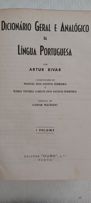 Dicionário Geral E Analógico Da Língua Portuguesa