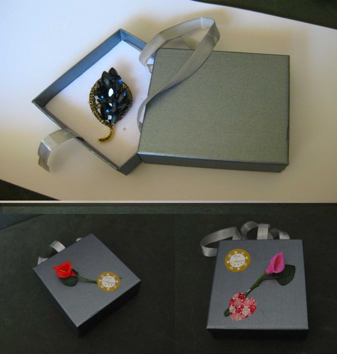 Alfinete / Broche/ Pregadeiras Ramos Pedras Azuis NOVO