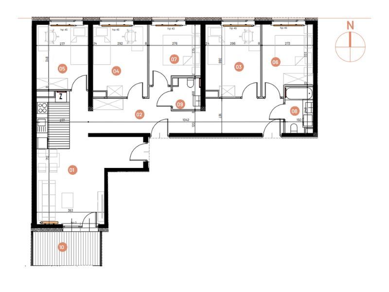 Mieszkanie, 99.18m², 6 pokoi, 2 piętro, C-KLF18-LM16, Nowe Horyzonty - Więcej