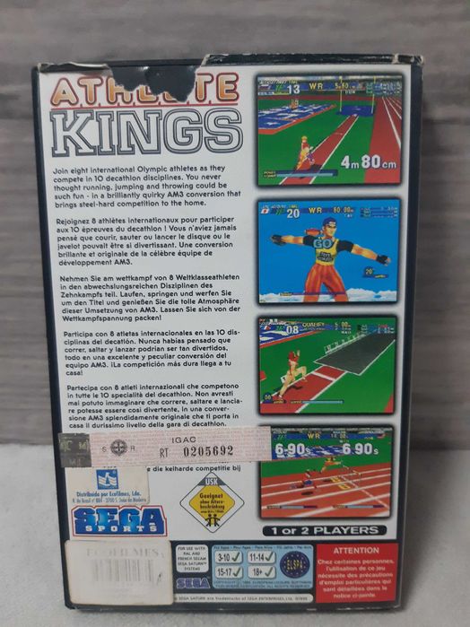 Jogo Sega Saturn Athlete Kings