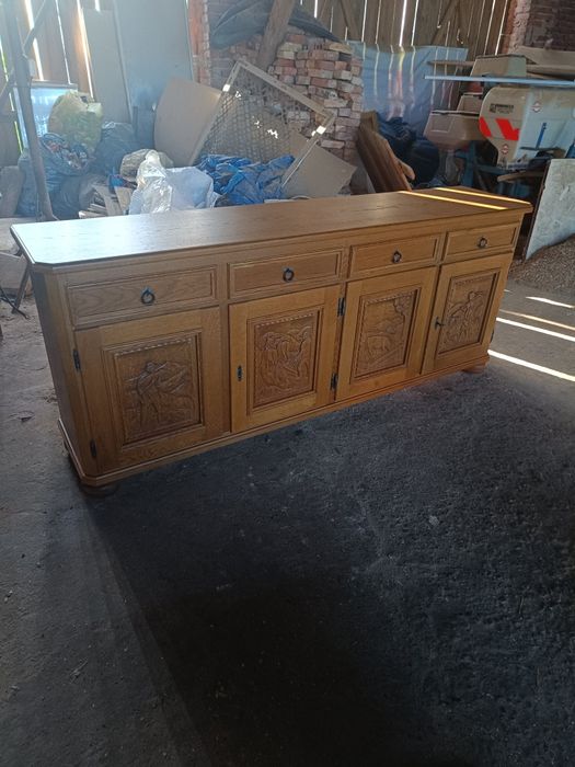 Komoda duża ręcznie rzeźbiona