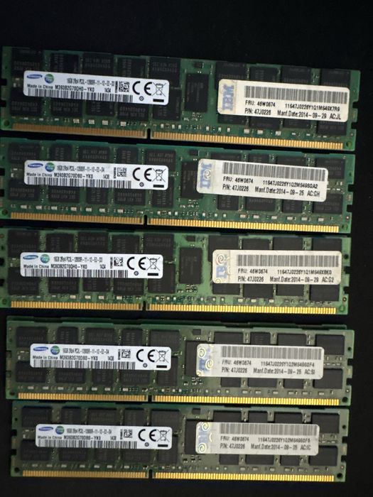 Kit Memória RAM Servidor 144GB (9x 16GB) DDR3L ECC Registered