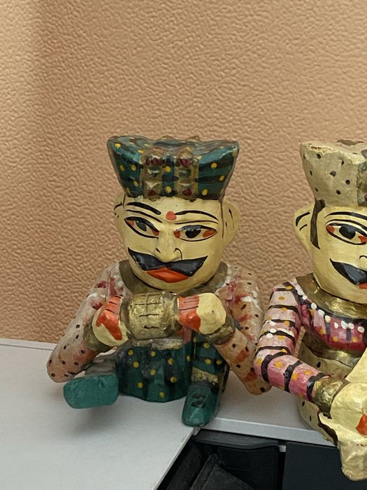 Винтажные фигурки индийских музыкантов, Индия, ручная работа